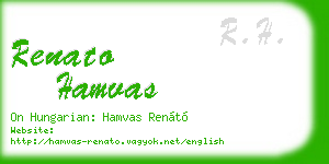 renato hamvas business card