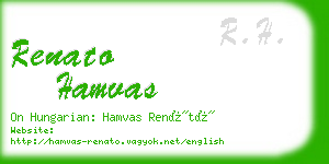 renato hamvas business card